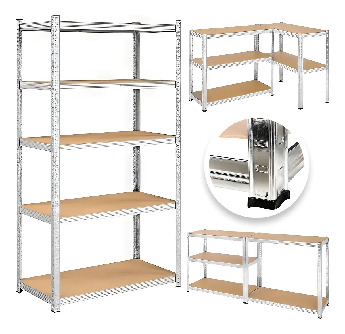 Rack Metálico 5 Niveles 180x90x40cm Adir Galvanizado Con Repisas Ajustables Rack Metálico 5 Niveles 180x90x40cm Adir Galvanizado Con Repisas Ajustables.