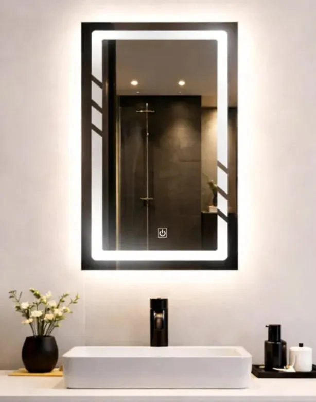 Espejo Luz Led Touch Pared 3 Luces Baño Tocador Vestidor Ch4 Es98 Rectangular